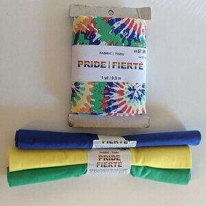 NWT Tie Dye Rainbow Fabric Bundle Pride Parade Outfit Michael's LGBT DIY Hippie